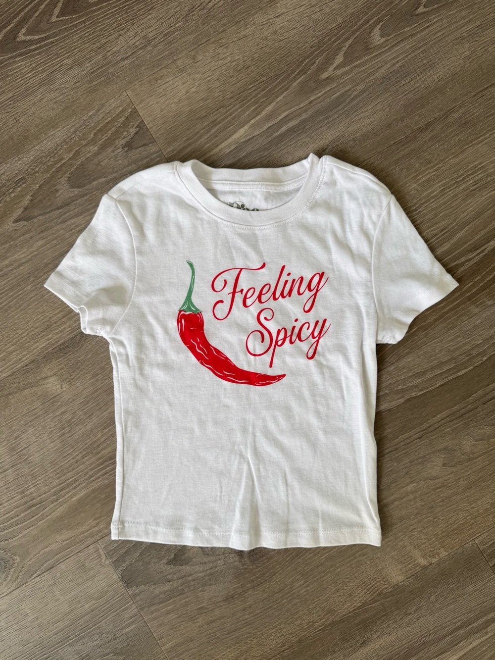 Feeling Spicy White Baby Tee